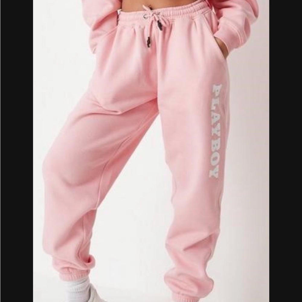 Size 10 pink playboy sweats (jogger bottom) bnwt oversized